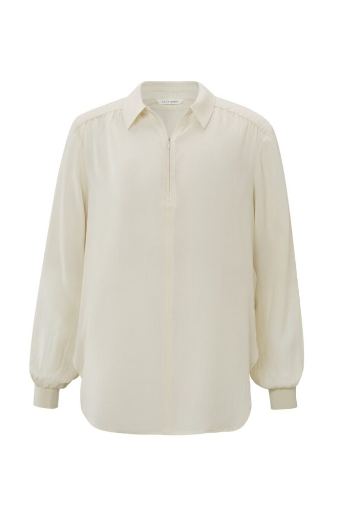 YAYA - Top so zipsom Arctic wolf sand - arctic wolf sand