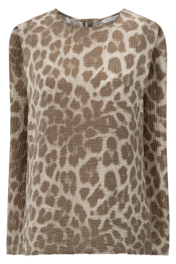 YAYA - Top s leo potlačou Milk brown dessin - milk brown dessin