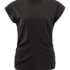 YAYA - Top s riasením na boku Licorice black - licorice black