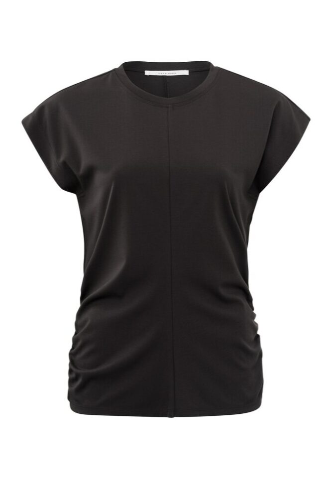 YAYA - Top s riasením na boku Licorice black - licorice black