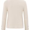 YAYA - Tričko s rib vzorom Off white knit - off white knit