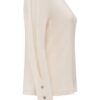 YAYA - Tričko s rib vzorom Off white knit - off white knit