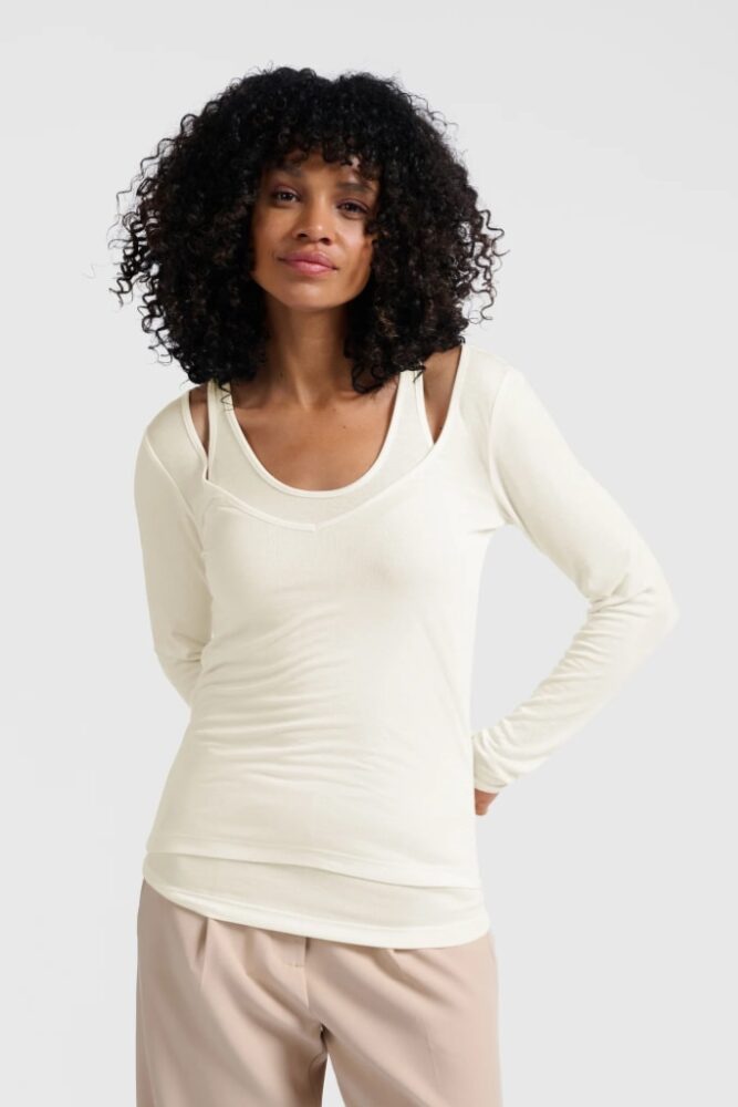 YAYA - Top s tielkom Off white - off white