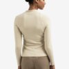 YAYA - Top s polorolákom Yellow sand beige melange - yeallow sand beige melange