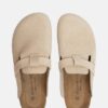 REDESIGNED - Šľapky kožené s korkovou podrážkou Beige - beige
