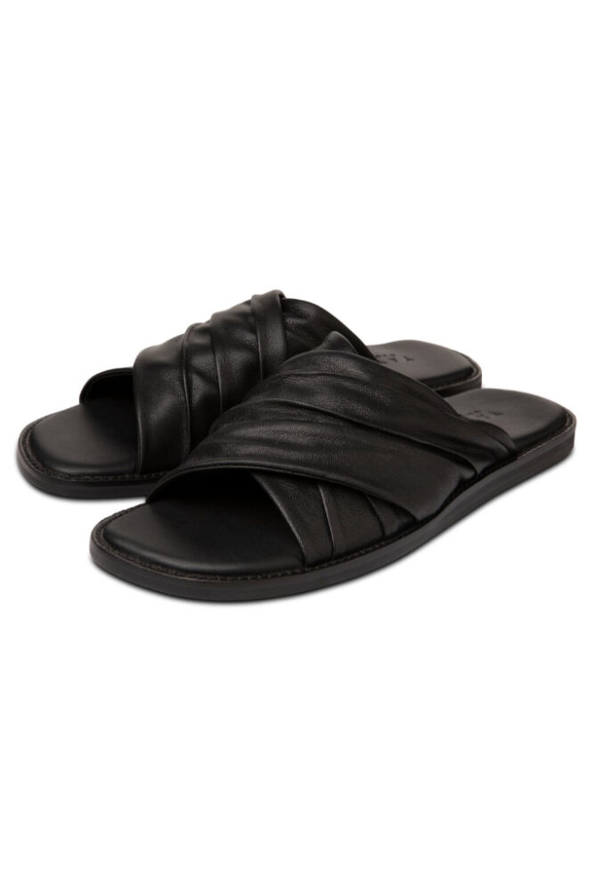 YAYA - Šľapky kožené Beluga black - beluga black