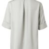 YAYA - Top s krátkym rukávom a so zipsom - fog grey