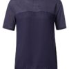 YAYA - Tričko mix materiálov - DARK NAVY BLUE