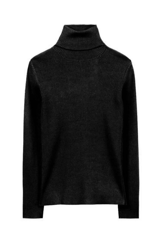 Herrlicher - Rolák s rib vzorom Black - black