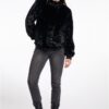 Rino Pelle - Bunda z nepravej kožušinky Black - black