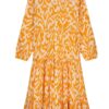 Rino Pelle - Šaty dlhé s volánmi - batik beauty marigold