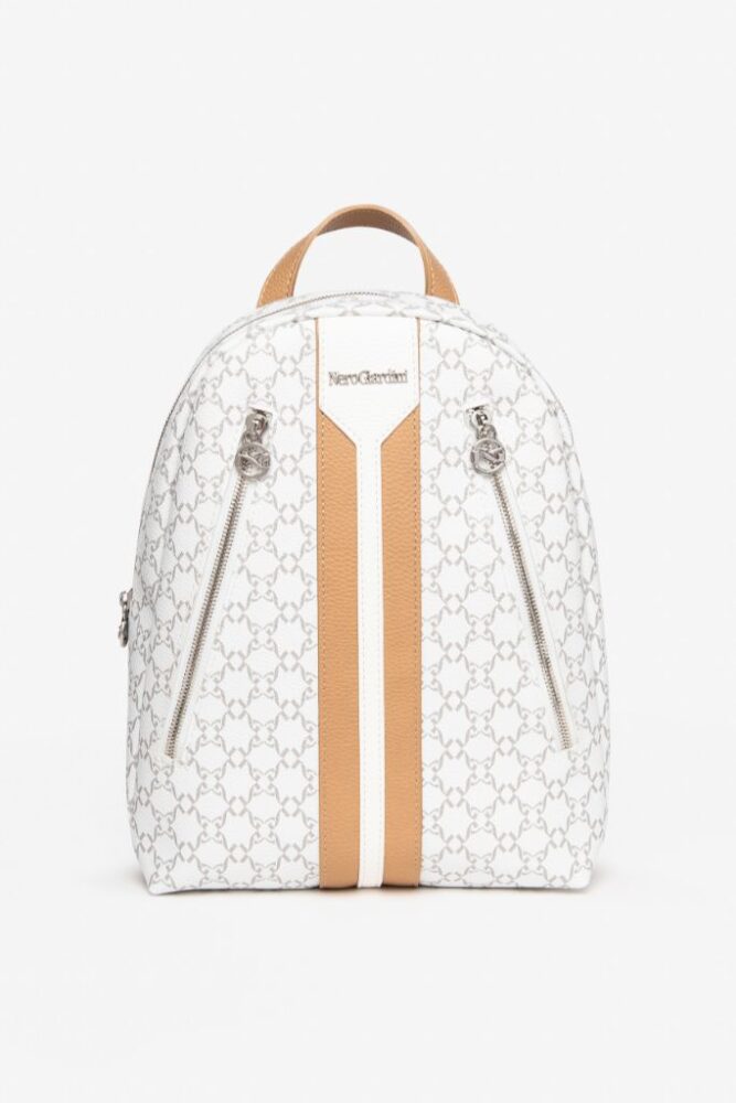 NeroGiardini - Batoh Bianco Beige - t.giove col bianco