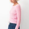 AMERICAN VINTAGE - Pulóver s lodičkovým výstrihom Rose poudree - rose poudre