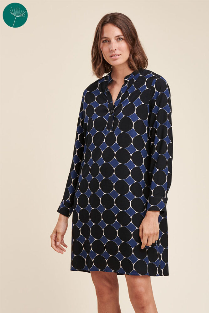 La Fée Maraboutée - Šaty s V-výstrihom Navy Noir - navy noir