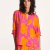 La Fée Maraboutée - Blúzka s kvetinovou potlačou Rosa Orange - rose orange