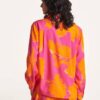 La Fée Maraboutée - Blúzka s kvetinovou potlačou Rosa Orange - rose orange