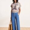 La Fée Maraboutée - Nohavice denim široké Bleach - bleach
