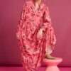 POM-Amsterdam - Šaty s volámni Fantastique Rose - fantastique rose
