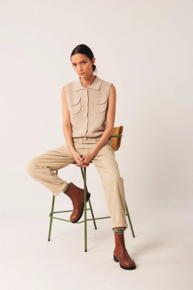 indi cold - Vesta s hodvábom Beige - beige