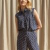 indi cold - Blúzka s potlačou bez rukávov Indigo - indigo