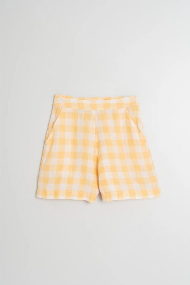 indi cold - Nohavice krátke RETRO VICHY Mandarina - mandarina