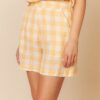 indi cold - Nohavice krátke RETRO VICHY Mandarina - mandarina