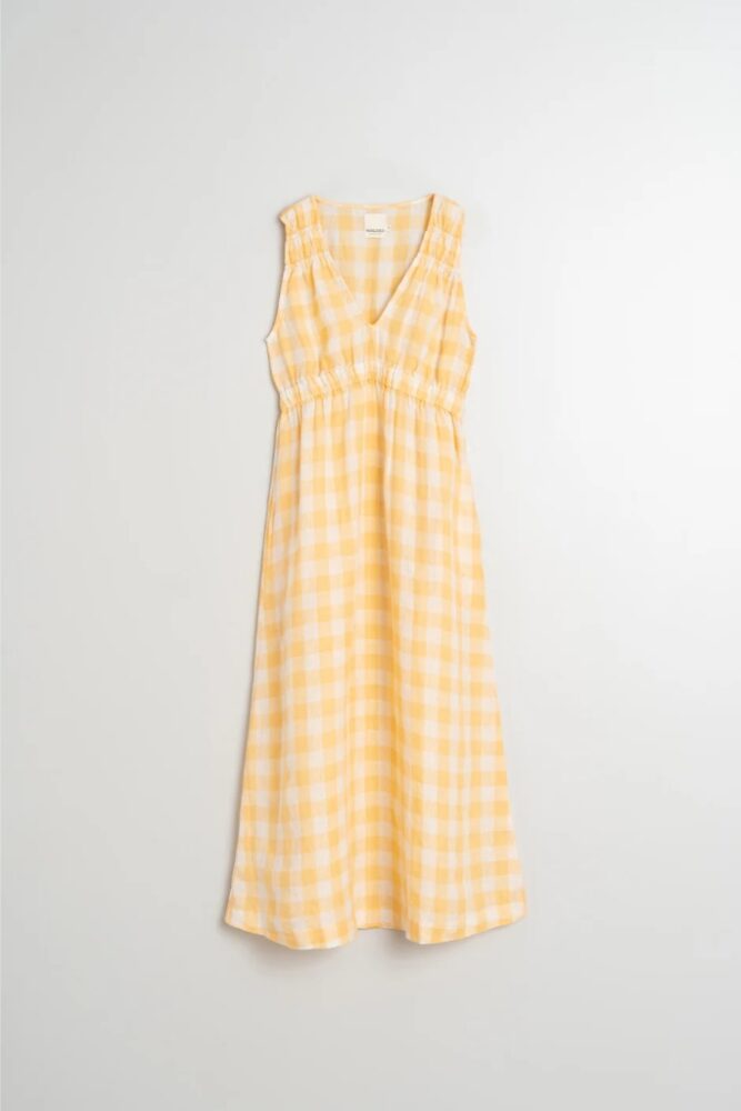 indi cold - Šaty VICHY ELASTIC - mandarina