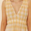 indi cold - Šaty VICHY ELASTIC - mandarina