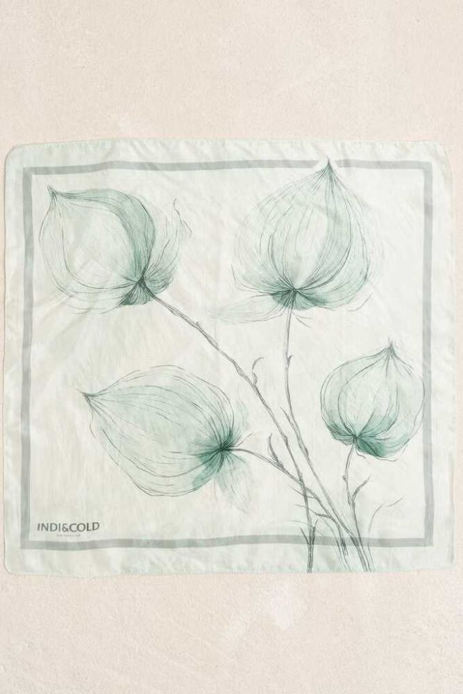 indi cold - Šatka hodvábna 50x50 cm Agua - agua