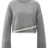 YAYA - Pulóver krátky Taupe grey melange - taupe grey melange
