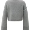 YAYA - Pulóver krátky Taupe grey melange - taupe grey melange
