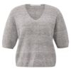 YAYA - Pulóver s gombíčkami vzadu Taupe grey melange - taupe grey melange