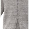 YAYA - Pulóver s gombíčkami vzadu Taupe grey melange - taupe grey melange