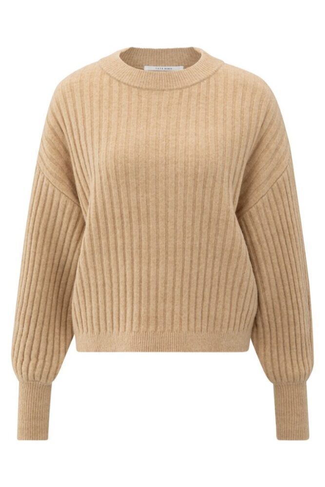 YAYA - Pulóver krátky Light camel - light camel