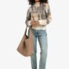 YAYA - Pulóver z Alpaky so vzorom Dark taupe grey dessin - dark taupe grey dessin