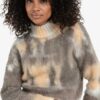 YAYA - Pulóver z Alpaky so vzorom Dark taupe grey dessin - dark taupe grey dessin