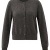 YAYA - Sveter s gombíčkami Dark taupe grey - dark taupe grey