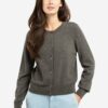 YAYA - Sveter s gombíčkami Dark taupe grey - dark taupe grey