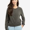 YAYA - Sveter s gombíčkami Dark taupe grey - dark taupe grey