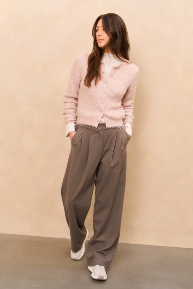 YAYA - Sveter Shadow gray pink melange - shadow gray pink melange