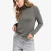 YAYA - Rolák džerzejový Dark taupe melange - dark taupe melange