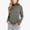 YAYA - Rolák džerzejový Dark taupe melange - dark taupe melange