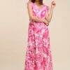 La Fée Maraboutée - Šaty dlhé s potlačou Rose - rose