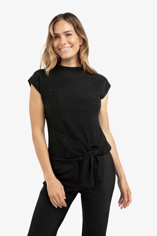 YAYA - Top s uzlíkom Black - black