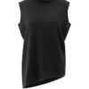 YAYA - Vesta asymetricka s rolakom Black - black