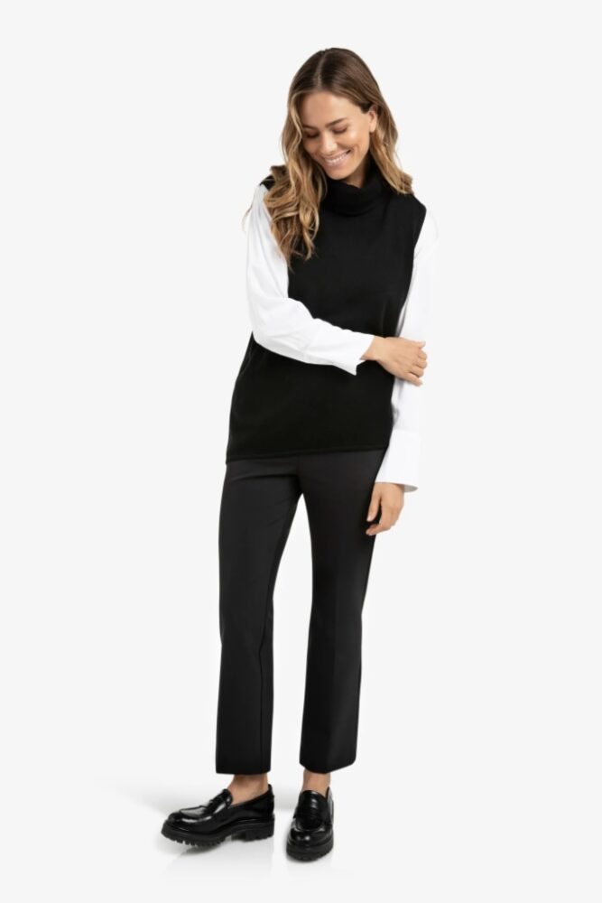 YAYA - Vesta asymetricka s rolakom Black - black