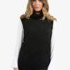 YAYA - Vesta asymetricka s rolakom Black - black