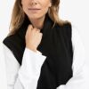 YAYA - Vesta asymetricka s rolakom Black - black