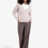 YAYA - Pulóver Cloud Alpaca gray purple - cloud gray purple