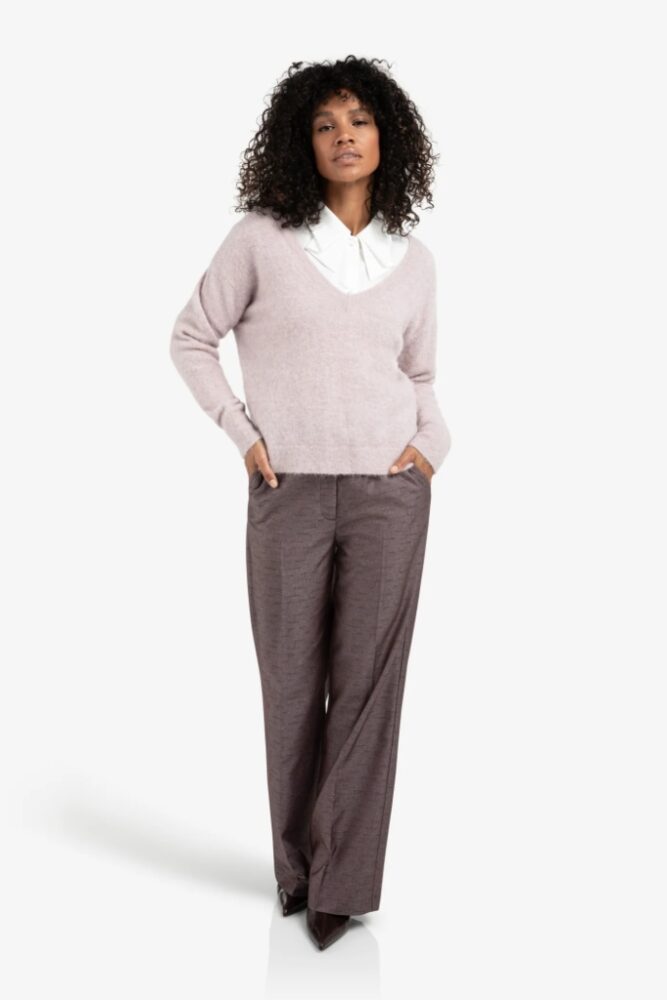 YAYA - Pulóver Cloud Alpaca gray purple - cloud gray purple